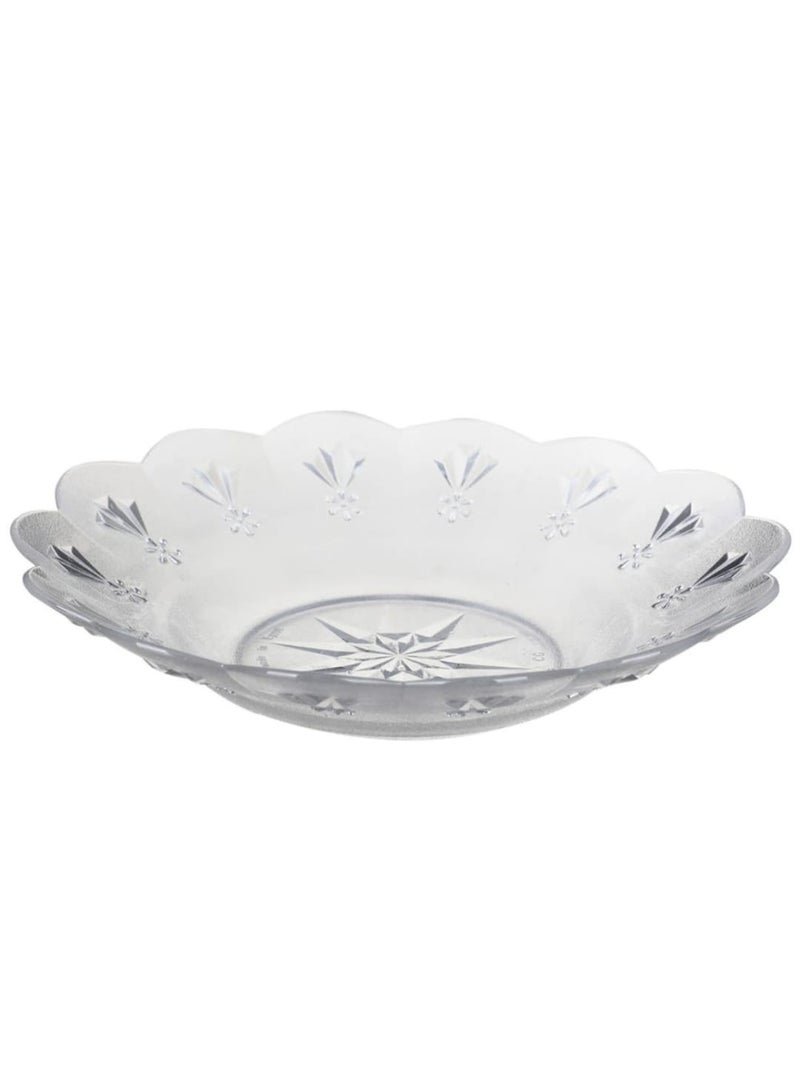 Glass dinner set, 18 pieces - clear, with an elegant design - Image 2
